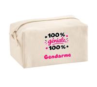Trousse Multifonction 100% Géniale 100% Gendarme - Multi-Purpose Case - Idée Trousse Multifonction Cadeau Anniversaire Fête Original Famille Travail Départ Collègue Retraite Noël.