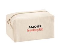 Trousse Multifonction Amour A Quatre Pattes - Multi-Purpose Case - Idée Trousse Multifonction Cadeau Anniversaire Fête Original Famille Travail Départ Collègue Retraite Noël. - Noir&Rouge - 2