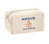 Trousse Multifonction Amour Alliances - Multi-Purpose Case - Idée Trousse Multifonction Cadeau Anniversaire Fête Original Famille Travail Départ Collègue Retraite Noël. - Terracotta&Bleu - 2