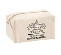 Trousse Multifonction Assistant Maternel Ministère de la Magie | Trousse Scolaire Maquillage Idée Cadeau Collègue Noël Anniversaire | Trousse pour Fournitures Scolaires et de Bureau