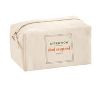 Trousse Multifonction Attention Chat Exigeant - Multi-Purpose Case - Idée Trousse Multifonction Cadeau Anniversaire Fête Original Famille Travail Départ Collègue Retraite Noël. - Kaki&Orange - 3