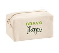 Trousse Multifonction Bravo Papa - Multi-Purpose Case - Idée Trousse Multifonction Cadeau Anniversaire Fête Original Famille Travail Départ Collègue Retraite Noël. - Vert&Vert - 2
