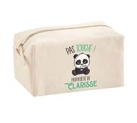 Trousse Multifonction Clarisse Pas Touche Panda | Trousse Scolaire Maquillage Idée Cadeau Collègue Noël Anniversaire | Trousse pour Fournitures Scolaires et de Bureau