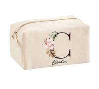 Trousse Multifonction Claudine Lettre Fleur | Trousse Scolaire Maquillage Idée Cadeau Collègue Noël Anniversaire | Trousse pour Fournitures Scolaires et de Bureau