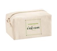 Trousse Multifonction Construire Cest Vivre - Multi-Purpose Case - Idée Trousse Multifonction Cadeau Anniversaire Fête Original Famille Travail Départ Collègue Retraite Noël. - Vert - 3