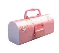 Trousse Multifonction Creative Mot de Passe Porte-Crayon Grande capacité étudiant Stylo étui Multifonction Papeterie Rose Fournitures Scolaires(D)