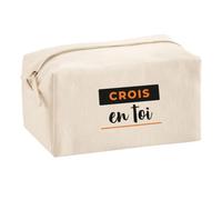 Trousse Multifonction Crois en Toi - Multi-Purpose Case - Idée Trousse Multifonction Cadeau Anniversaire Fête Original Famille Travail Départ Collègue Retraite Noël. - Noir&Orange - 4