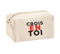 Trousse Multifonction Crois en Toi - Multi-Purpose Case - Idée Trousse Multifonction Cadeau Anniversaire Fête Original Famille Travail Départ Collègue Retraite Noël. - Noir&Rouge - 1