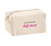 Trousse Multifonction Cuisiner Cest Aimer - Multi-Purpose Case - Idée Trousse Multifonction Cadeau Anniversaire Fête Original Famille Travail Départ Collègue Retraite Noël. - Violet&Rose - 2