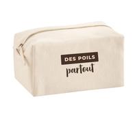 Trousse Multifonction des Poils Partout - Multi-Purpose Case - Idée Trousse Multifonction Cadeau Anniversaire Fête Original Famille Travail Départ Collègue Retraite Noël. - Marron&Pêche - 4