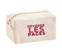 Trousse Multifonction Devorer Les Pages - Multi-Purpose Case - Idée Trousse Multifonction Cadeau Anniversaire Fête Original Famille Travail Départ Collègue Retraite Noël. - Bordeaux&Rose - 1