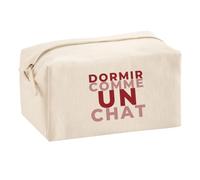 Trousse Multifonction Dormir comme Un Chat - Multi-Purpose Case - Idée Trousse Multifonction Cadeau Anniversaire Fête Original Famille Travail Départ Collègue Retraite Noël. - Bordeaux&Rose - 1