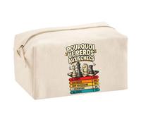 Trousse Multifonction Échecs Pourquoi Je perds | Pochette en Coton 2,5 L avec Zip Métal et Forme Cubique | Toilette Maquillage École Câbles