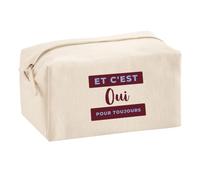 Trousse Multifonction Et C'est Oui pour Toujours - Multi-Purpose Case - Idée Trousse Multifonction Cadeau Anniversaire Fête Original Famille Travail Départ Collègue Retraite Noël. - Bordeaux&Gris - 4