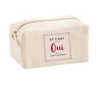 Trousse Multifonction Et C'est Oui pour Toujours - Multi-Purpose Case - Idée Trousse Multifonction Cadeau Anniversaire Fête Original Famille Travail Départ Collègue Retraite Noël. - Violet&Rouge - 3