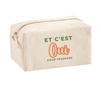 Trousse Multifonction Et C'est Oui pour Toujours - Multi-Purpose Case - Idée Trousse Multifonction Cadeau Anniversaire Fête Original Famille Travail Départ Collègue Retraite Noël. - Kaki&Orange - 2