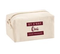 Trousse Multifonction Et C'est Oui pour Toujours - Multi-Purpose Case - Idée Trousse Multifonction Cadeau Anniversaire Fête Original Famille Travail Départ Collègue Retraite Noël. - Bordeaux&Rose - 4