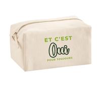 Trousse Multifonction Et C'est Oui pour Toujours - Multi-Purpose Case - Idée Trousse Multifonction Cadeau Anniversaire Fête Original Famille Travail Départ Collègue Retraite Noël. - Vert&Vert - 2
