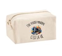 Trousse Multifonction Être Policier Municipal C'est la Vie | Pochette en Coton 2,5 L avec Zip Métal et Forme Cubique | Toilette Maquillage École Câbles Agent de la Force Publique