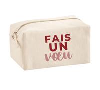 Trousse Multifonction Fais Un Vœu - Multi-Purpose Case - Idée Trousse Multifonction Cadeau Anniversaire Fête Original Famille Travail Départ Collègue Retraite Noël. - Rose