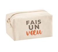 Trousse Multifonction Fais Un Vœu - Multi-Purpose Case - Idée Trousse Multifonction Cadeau Anniversaire Fête Original Famille Travail Départ Collègue Retraite Noël. - Marron