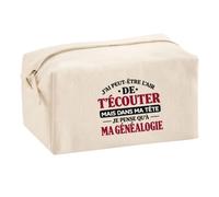 Trousse Multifonction J'Ai Peut-être l'air de t'écouter mais dans ma tête Je Pense qu'à ma généalogie J'Ai Peut-être l'air de t'écouter mais Je ne Pense qu'à - Activité