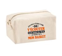 Trousse Multifonction J'Ai Peut-être l'air de t'écouter mais dans ma tête Je Pense qu'à Mon Basket J'Ai Peut-être l'air de t'écouter mais Je ne Pense qu'à - Activité | modèle 1