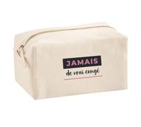 Trousse Multifonction Jamais de Vrai Conge - Multi-Purpose Case - Idée Trousse Multifonction Cadeau Anniversaire Fête Original Famille Travail Départ Collègue Retraite Noël. - Bleu&Rose - 4