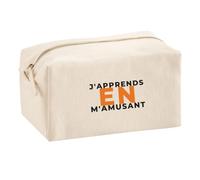 Trousse Multifonction Japprends en Mamusant - Multi-Purpose Case - Idée Trousse Multifonction Cadeau Anniversaire Fête Original Famille Travail Départ Collègue Retraite Noël. - Noir&Orange - 1