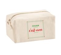 Trousse Multifonction Jouer Cest Vivre - Multi-Purpose Case - Idée Trousse Multifonction Cadeau Anniversaire Fête Original Famille Travail Départ Collègue Retraite Noël. - Vert&Rouge - 3