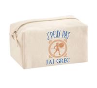 Trousse Multifonction J'peux Pas Grec | Trousse Scolaire Maquillage Idée Cadeau Collègue Noël Anniversaire | Trousse pour Fournitures Scolaires et de Bureau