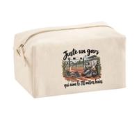 Trousse Multifonction Juste Un Gars Qui Aime Le 110 mètres Haies | Pochette Coton 2,5 L Zip Métal Forme Cubique | Toilette Maquillage École Câbles | Idée Cadeau Athlète Rentrée