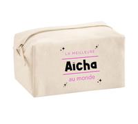 Trousse Multifonction La Meilleure Aicha au Monde 2 - Multi-Purpose Case - Idée Trousse Multifonction Cadeau Anniversaire Fête Original Famille Travail Départ Collègue Retraite Noël.