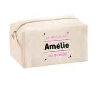Trousse Multifonction La Meilleure Amelie au Monde 2 - Multi-Purpose Case - Idée Trousse Multifonction Cadeau Anniversaire Fête Original Famille Travail Départ Collègue Retraite Noël.