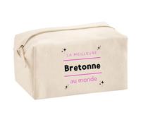 Trousse Multifonction La Meilleure Bretonne au Monde 2 - Multi-Purpose Case - Idée Trousse Multifonction Cadeau Anniversaire Fête Original Famille Travail Départ Collègue Retraite Noël.