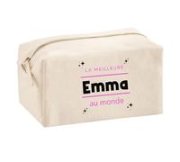 Trousse Multifonction La Meilleure Emma au Monde 2 - Multi-Purpose Case - Idée Trousse Multifonction Cadeau Anniversaire Fête Original Famille Travail Départ Collègue Retraite Noël.