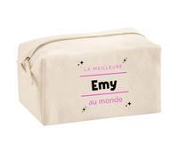 Trousse Multifonction La Meilleure Emy au Monde 2 - Multi-Purpose Case - Idée Trousse Multifonction Cadeau Anniversaire Fête Original Famille Travail Départ Collègue Retraite Noël.