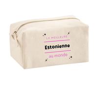 Trousse Multifonction La Meilleure Estonienne au Monde 2 - Multi-Purpose Case - Idée Trousse Multifonction Cadeau Anniversaire Fête Original Famille Travail Départ Collègue Retraite Noël.