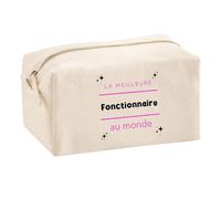 Trousse Multifonction La Meilleure Fonctionnaire au Monde 2 - Multi-Purpose Case - Idée Trousse Multifonction Cadeau Anniversaire Fête Original Famille Travail Départ Collègue Retraite Noël.
