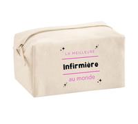 Trousse Multifonction La Meilleure Infirmière au Monde 2 - Multi-Purpose Case - Idée Trousse Multifonction Cadeau Anniversaire Fête Original Famille Travail Départ Collègue Retraite Noël.