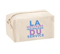 Trousse Multifonction La Meilleure Infirmiere du Service - Multi-purpose Case - Idée Trousse Multifonction Cadeau Anniversaire Fête Original Famille Travail Départ Collègue Retraite. - Bleu&Violet - 1