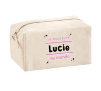 Trousse Multifonction La Meilleure Lucie au Monde 2 - Multi-Purpose Case - Idée Trousse Multifonction Cadeau Anniversaire Fête Original Famille Travail Départ Collègue Retraite Noël.