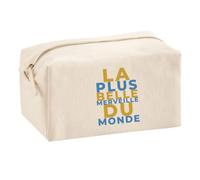 Trousse Multifonction La Plus Belle Merveille du Monde - Multi-Purpose Case - Idée Trousse Multifonction Cadeau Anniversaire Fête Original Famille Travail Départ Collègue Retraite. - Jaune&Bleu - 1