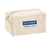 Trousse Multifonction Le Chien A Toujours Raison - Multi-Purpose Case - Idée Trousse Multifonction Cadeau Anniversaire Fête Original Famille Travail Départ Collègue Retraite Noël. - Bleu - 4
