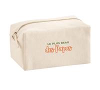 Trousse Multifonction Le Plus Beau des Papas - Multi-Purpose Case - Idée Trousse Multifonction Cadeau Anniversaire Fête Original Famille Travail Départ Collègue Retraite Noël. - Kaki&Orange - 2