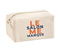 Trousse Multifonction Le Salon Me Manque - Multi-Purpose Case - Idée Trousse Multifonction Cadeau Anniversaire Fête Original Famille Travail Départ Collègue Retraite Noël. - Terracotta&Bleu - 1