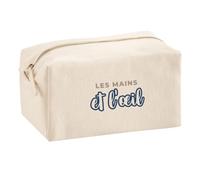 Trousse Multifonction Les Mains et Lœil - Multi-Purpose Case - Idée Trousse Multifonction Cadeau Anniversaire Fête Original Famille Travail Départ Collègue Retraite Noël. - Marron&Bleu - 2