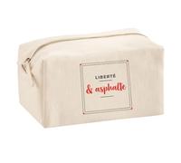 Trousse Multifonction Liberte Asphalte - Multi-Purpose Case - Idée Trousse Multifonction Cadeau Anniversaire Fête Original Famille Travail Départ Collègue Retraite Noël. - Gris&Rouge - 3