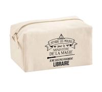 Trousse Multifonction Libraire Ministère de la Magie | Trousse Scolaire Maquillage Idée Cadeau Collègue Noël Anniversaire | Trousse pour Fournitures Scolaires et de Bureau