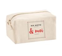 Trousse Multifonction Ma Moto Moi - Multi-Purpose Case - Idée Trousse Multifonction Cadeau Anniversaire Fête Original Famille Travail Départ Collègue Retraite Noël. - Gris&Rouge - 3